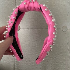 Lele Sadoughi Pink Pearl Embellished Headband